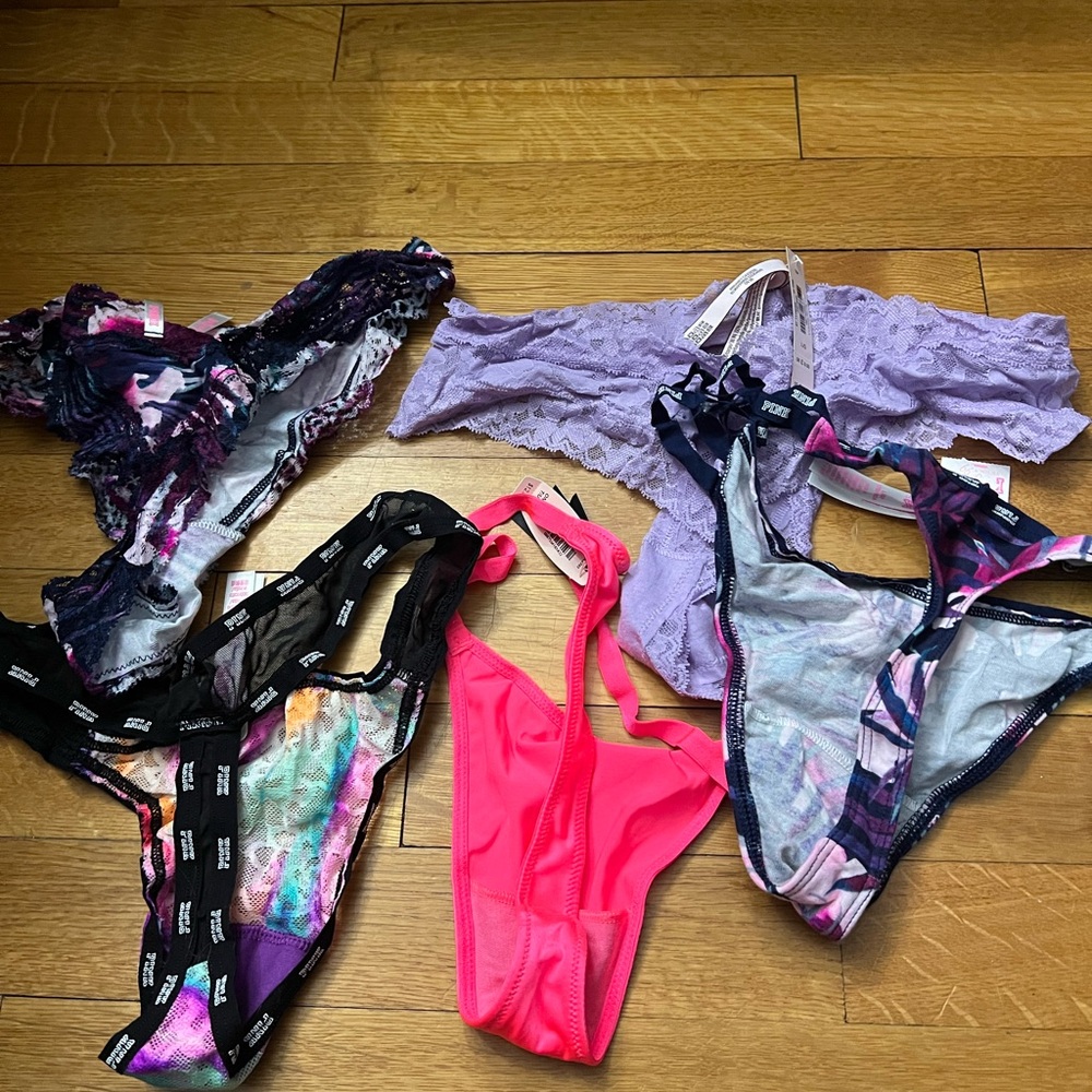 Victoria Secret and Pink Thongs all new with tags